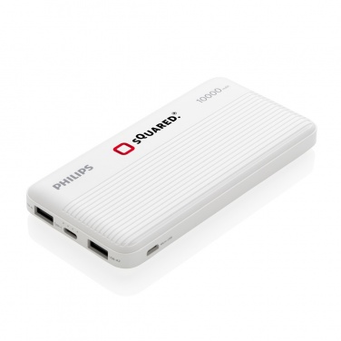 Logotrade biznesa dāvanas foto: Philips 10 000 mAh plānā jaudas banka