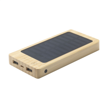 Logotrade biznesa dāvanas foto: Solar Powerbank 8000+ bezvadu lādētājs