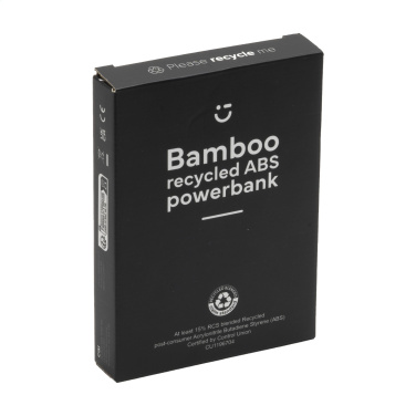 Logotrade biznesa dāvanas foto: Boru Bamboo RCS pārstrādāts ABS Powerbank bezvadu lādētājs