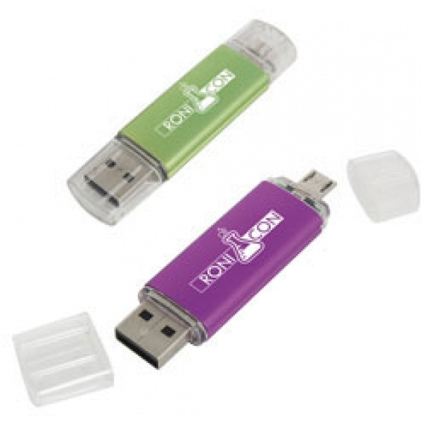 Logotrade Ideja dāvanas foto: Metāla un plastmasas OTG USB zibatmiņa