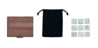 Logotrade korporatīvās dāvanas foto: 9 akmeņu ledus kubiņu komplekts kastītē