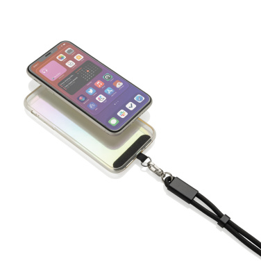 Logotrade biznesa dāvanas foto: LoopAmp RCS RPET regulējama telefona siksniņa ar 60 W kabeli