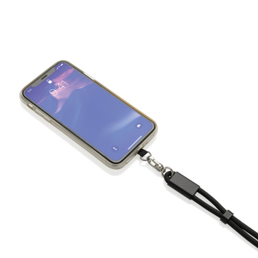 Logotrade biznesa dāvanas foto: LoopAmp RCS RPET regulējama telefona siksniņa ar 60 W kabeli