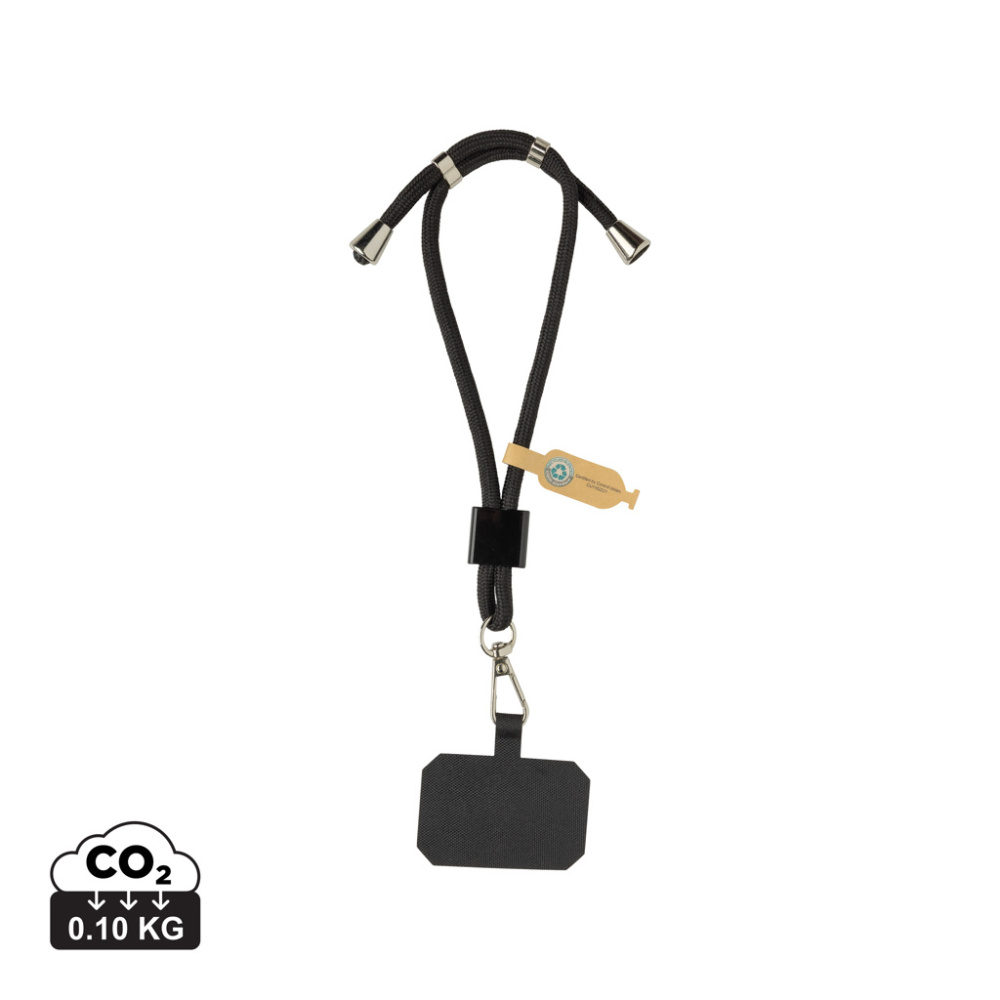 Logotrade logo dāvanas foto: CarryLoop RCS pārstrādāta PET regulējama tālruņa turētāja aproce