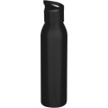 Sky 650 ml RCS pārstrādāta viensienas nerūsējošā tērauda ūdens pudele, Vienmērīgi melna