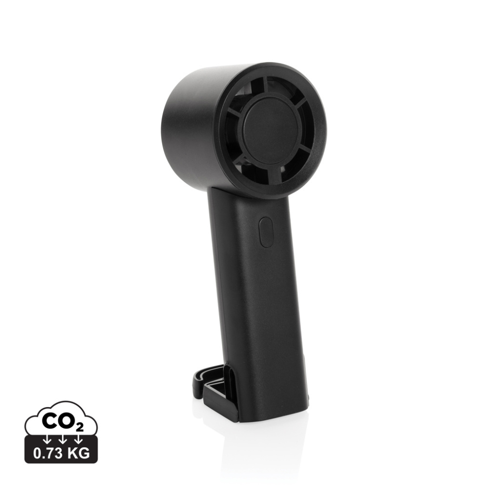 Logotrade korporatīvās dāvanas foto: Pārnēsājams ventilators no pārstrādātas plastmasas, kas ir atkārtoti uzlādējams Twist RCS