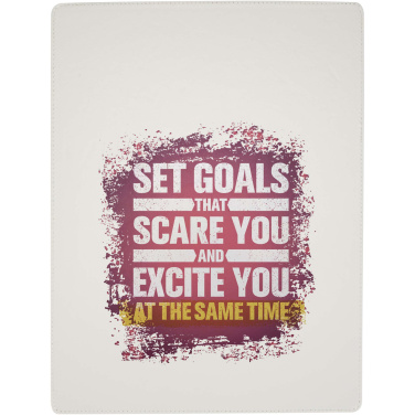 Logotrade biznesa dāvanas foto: A4 izmēra rakstāmgalds ar magnētisku aizdari un RCS pārstrādātu lodīšu pildspalvu (melna tinte)