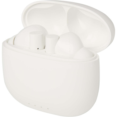 Logotrade biznesa dāvanas foto: Alterf pārstrādātas plastmasas patiesi bezvadu Bluetooth® austiņas ar silikona ausu uzgaļiem