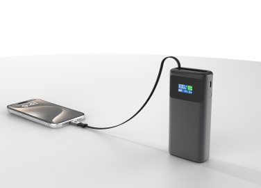 Logotrade logo dāvanas foto: Quantum RCS īpaši ātra PD45W 10.000mAh pārnēsājamā baterija ar ekrānu
