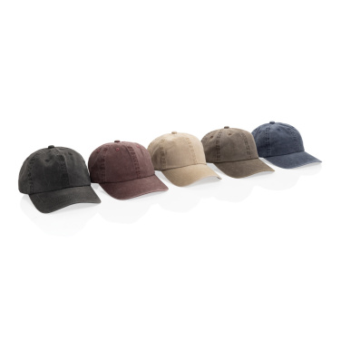 Logotrade dāvanas foto: BEAU AWARE™ Mazgāta 6 paneļu 270 g/m² kokvilnas tvīla cepure