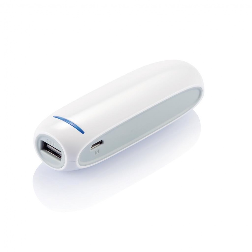 Лого трейд pекламные cувениры фото: 2.600 mAh powerbank, white