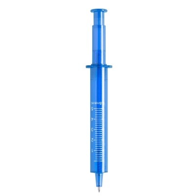 Лого трейд pекламные подарки фото: Meene: Ball pen "syringe", sinine