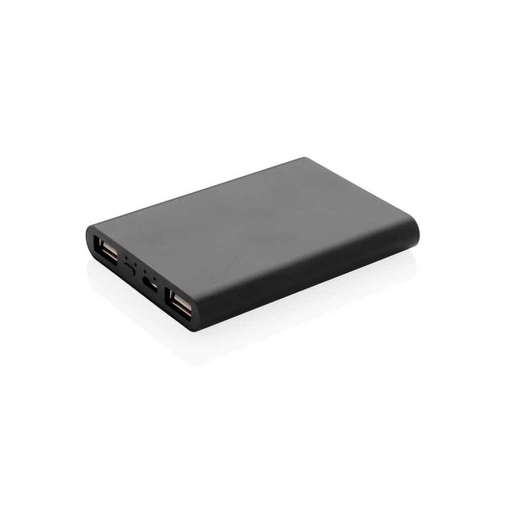 Лого трейд бизнес-подарки фото: Ärikingitus: Aluminium 5.000 mAh pocket powerbank, black