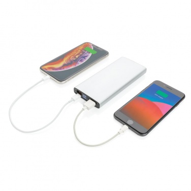 Лого трейд pекламные продукты фото: Meene: Aluminum 18W 10.000 mAh PD Powerbank, silver