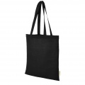 Orissa 100 g/m² organic cotton tote bag 7L, Сплошной черный