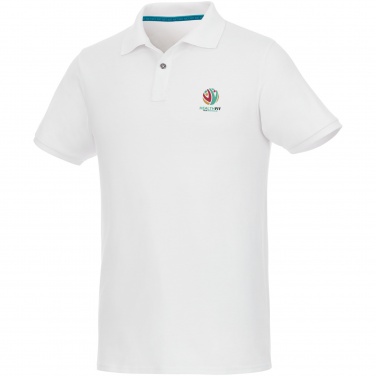 Логотрейд pекламные cувениры картинка: Beryl short sleeve men's organic recycled polo