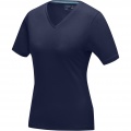 Kawartha short sleeve women's organic V-neck t-shirt, Военно-морской