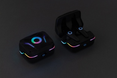 Логотрейд pекламные cувениры картинка: Игровые наушники с RGB-подсветкой и ENC