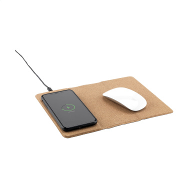 Логотрейд бизнес-подарки картинка: Коврик для мыши Cork Wireless Charger