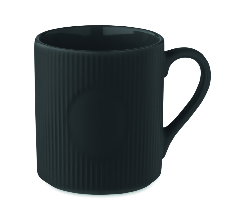 Логотрейд pекламные продукты картинка: Ribbed ceramic mug mat 340 ml