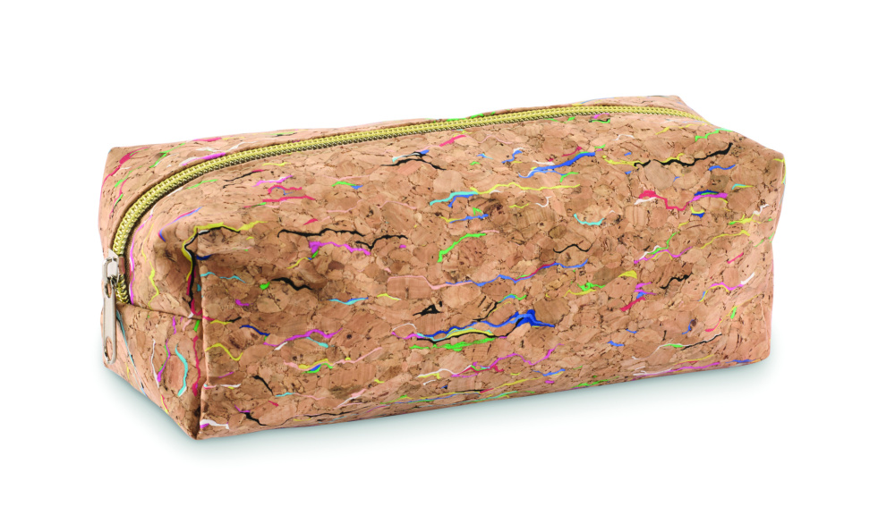 Лого трейд бизнес-подарки фото: Coloured cork pencil case