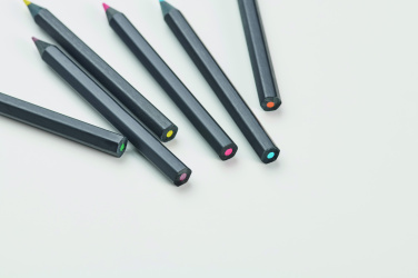 Лого трейд pекламные подарки фото: 6 black colouring pencils