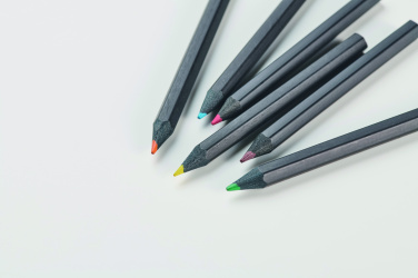 Лого трейд pекламные подарки фото: 6 black colouring pencils