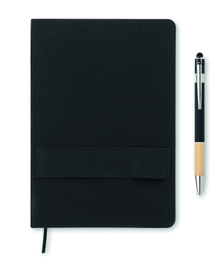 Логотрейд pекламные продукты картинка: A5 RPET notebook with pen