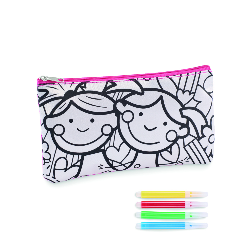 Лого трейд pекламные подарки фото: Pencil case with markers