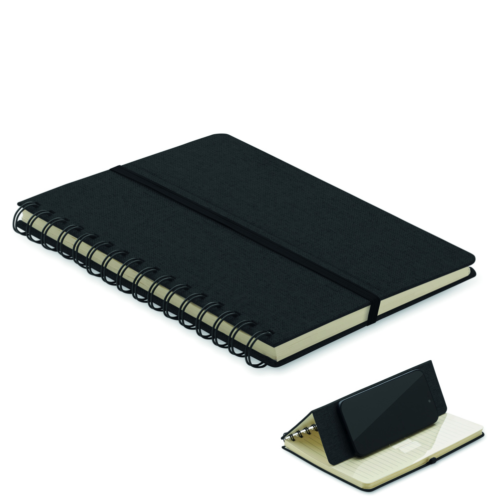 Логотрейд pекламные cувениры картинка: A5 notebook with phone holder