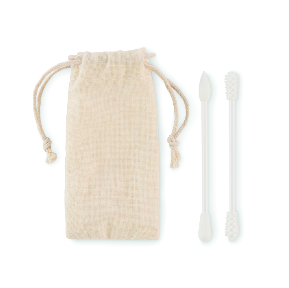 Лого трейд бизнес-подарки фото: Reusable swabs set