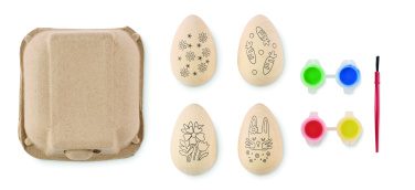 Логотрейд pекламные подарки картинка: Wooden eggs painting set