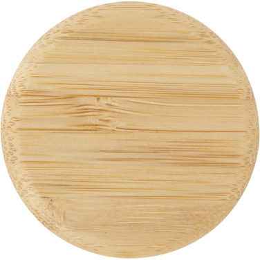 Лого трейд pекламные cувениры фото: Стеклянная бутылка для воды Porto объемом 500 мл с силиконовой ручкой и бамбуковой крышкой