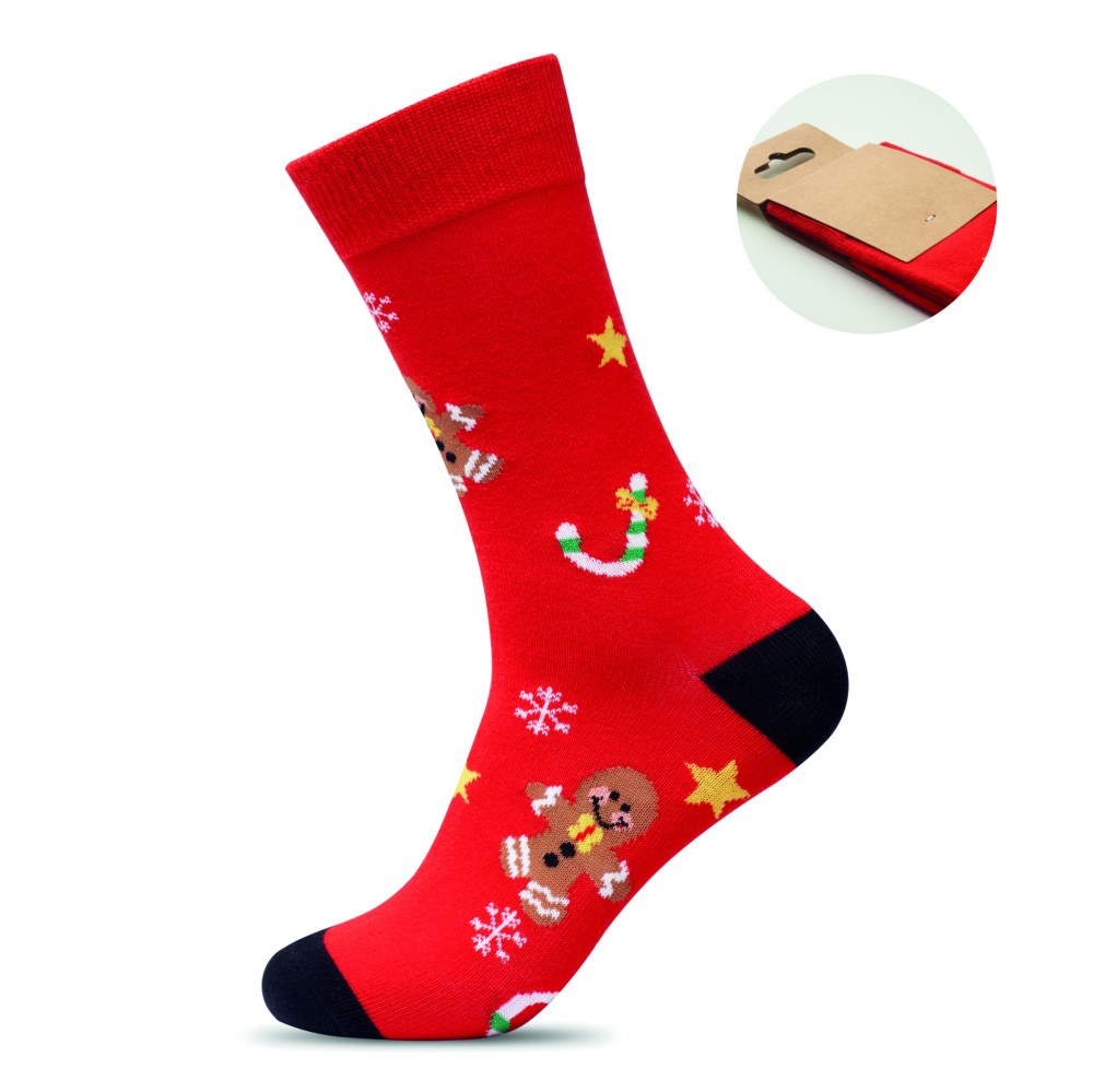 Лого трейд pекламные подарки фото: Pair of Christmas socks L