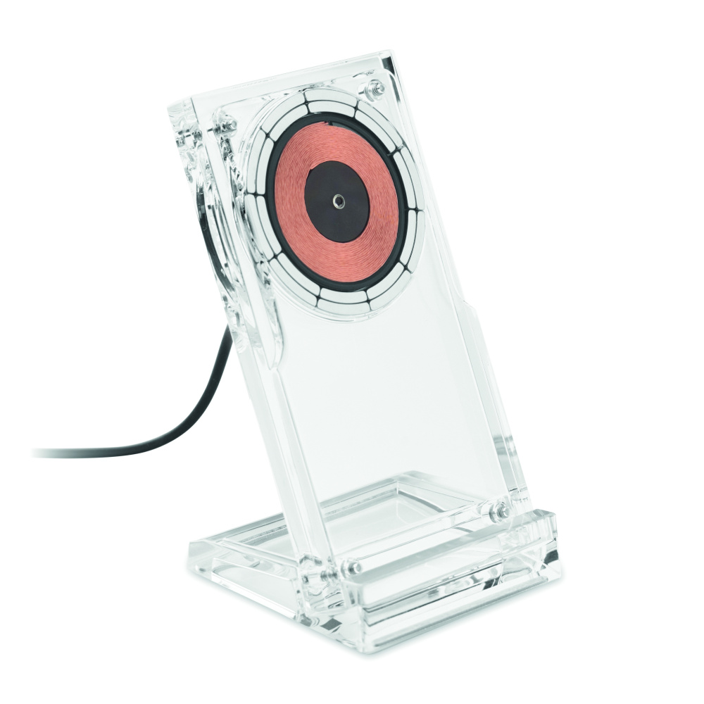 Лого трейд pекламные подарки фото: Acrylic wireless charger 15W