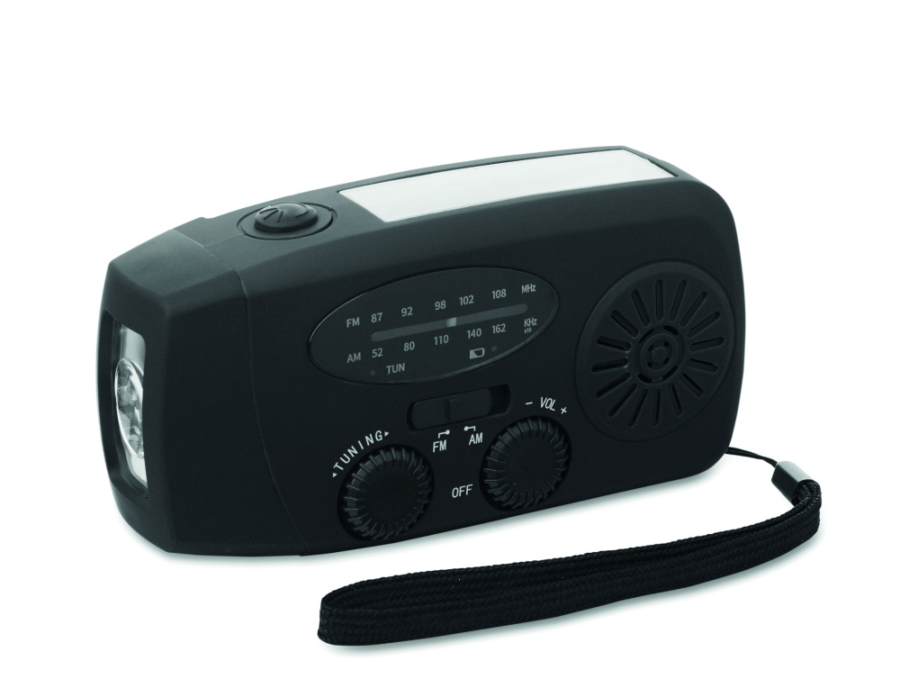 Лого трейд бизнес-подарки фото: Portable radio SOS with LED torch