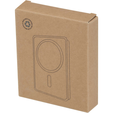 Логотрейд pекламные подарки картинка: Acrab магнитное беспроводное портативное зарядное устройство емкостью 10 000 мАч, мощностью 15 Вт, с питанием 20 Вт — изготовлено из переработанного пластика