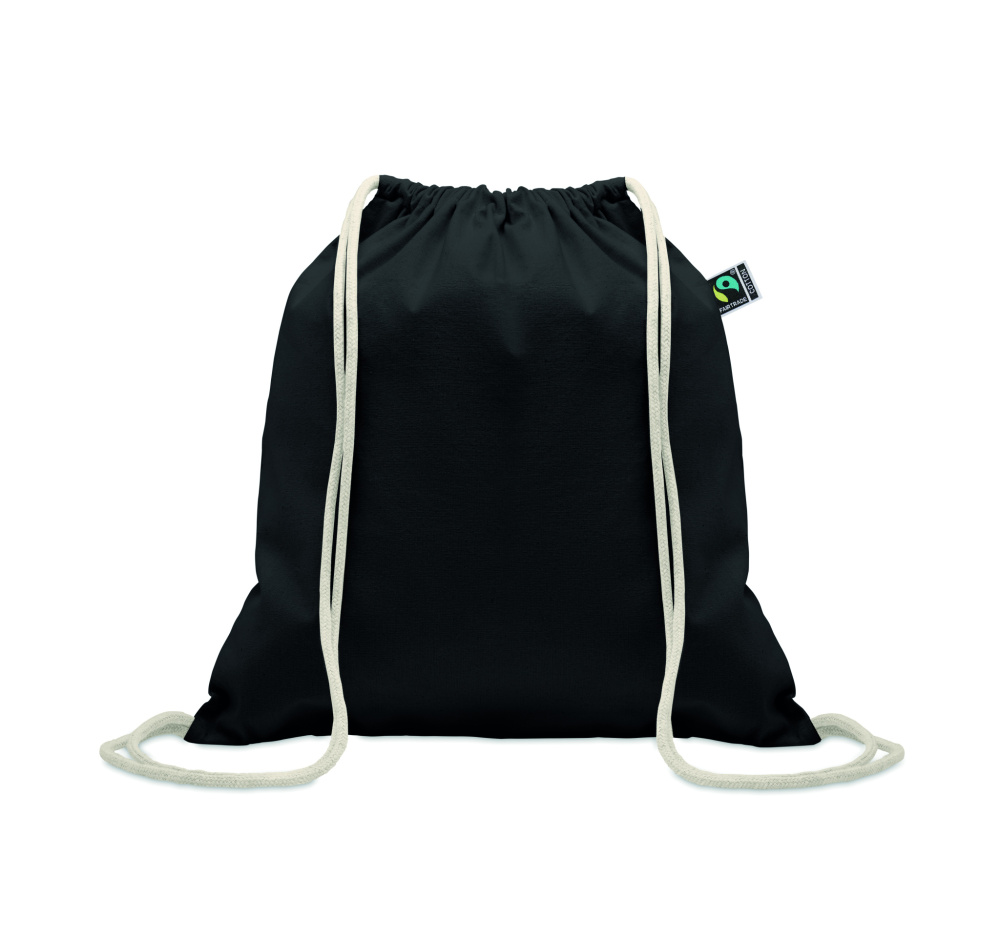 Лого трейд pекламные подарки фото: Drawstring bag Fairtrade 180gr