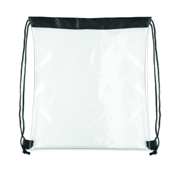 Логотрейд pекламные cувениры картинка: Transparent drawstring bag