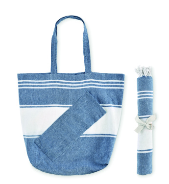 Логотрейд pекламные cувениры картинка: Beach bag with hammam towel