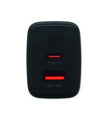 Лого трейд pекламные cувениры фото: EU 2-pole wall adapter/charger