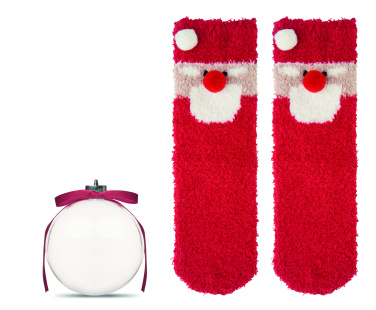 Логотрейд бизнес-подарки картинка: Santa socks in bauble ornament