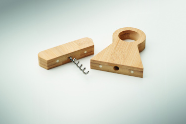 Лого трейд pекламные cувениры фото: Bamboo bottle stand & opener