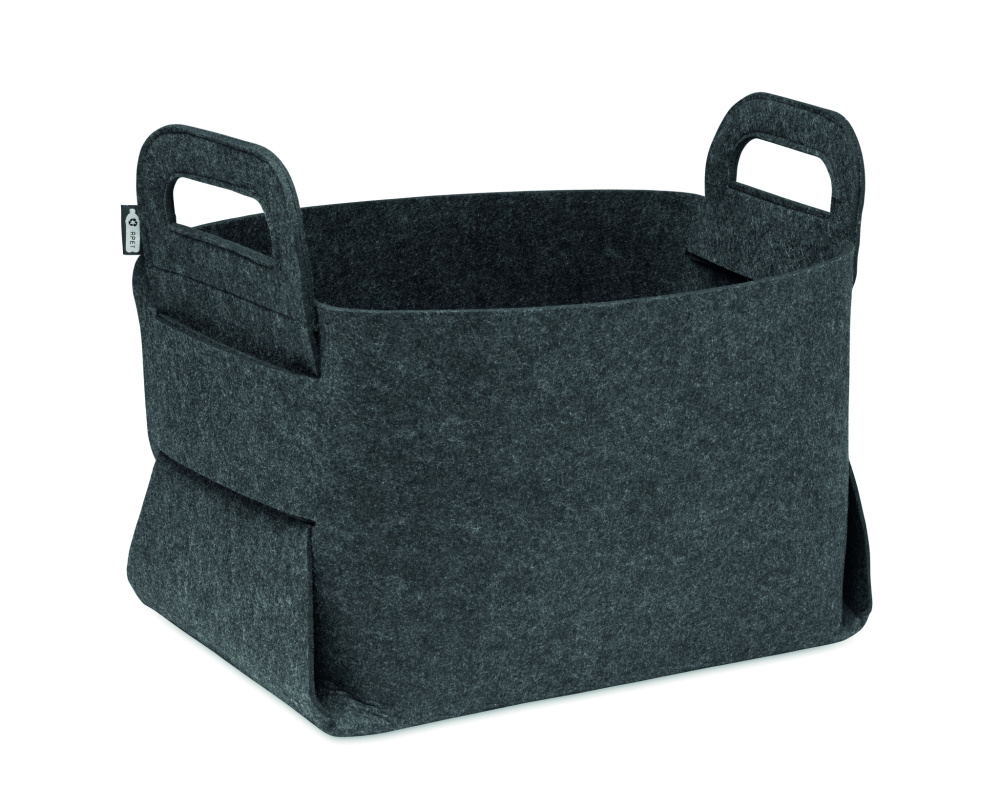 Лого трейд pекламные подарки фото: Foldable RPET felt basket
