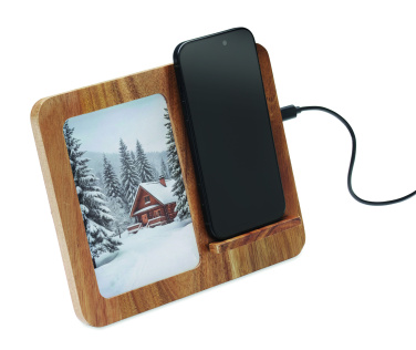 Логотрейд pекламные cувениры картинка: Acacia frame & charger 15W