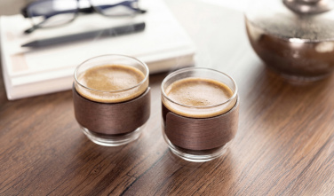 Логотрейд pекламные cувениры картинка: Coffee glass set walnut grip