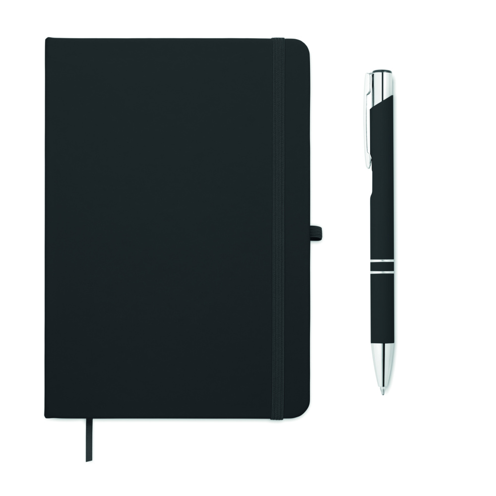 Лого трейд pекламные подарки фото: A5 recycled PU notebook set
