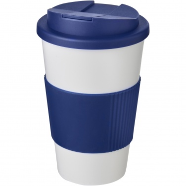 Logotrade presentreklam bild: Americano® 350 ml mugg med grepp och spillsäkert lock