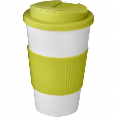 Logotrade reklamprodukter bild: Americano® 350 ml mugg med grepp och spillsäkert lock