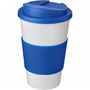 Logotrade presentreklam bild: Americano® 350 ml mugg med grepp och spillsäkert lock